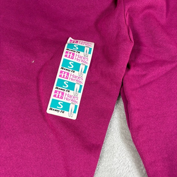 Vintage Hanes Her Way Sweatpants Womens Small Pink Roomy Fit Tapered 90s USA NWT - Picture 4 of 11